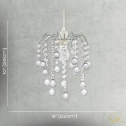 Happy Homewares Chic Waterfall Pendant Light Shade With Clear Acrylic Balls And Beads - thumbnail 7