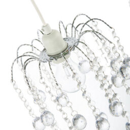 Happy Homewares Chic Waterfall Pendant Light Shade With Clear Acrylic Balls And Beads - thumbnail 3