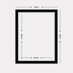 Ak Frames 90X70Cm Black Picture Mounts To Fit 80X60Cm Aperture Size - Mount Board Only (No Frame Included) - thumbnail 3