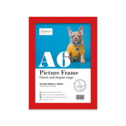 A6 Red Picture Frame Fits A6 (10.5 X 14.8Cm - 4.1 X 5.8In) Poster, Photo, Artwork, Or Print. - thumbnail 1