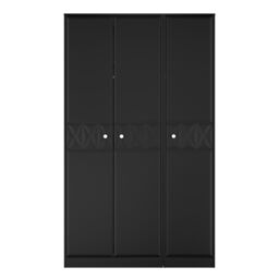 San Jose Ready Assembled Contemporary Matt Black Tall Triple Wardrobe (H)1960mm (W)1108mm (D)530mm - thumbnail 2