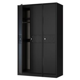 San Jose Ready Assembled Contemporary Matt Black Tall Triple Wardrobe (H)1960mm (W)1108mm (D)530mm - thumbnail 5