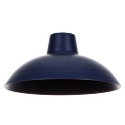 Happy Homewares Industrial Retro Designed Matt Midnight Blue Curved Metal Ceiling Pendant Shade - thumbnail 2