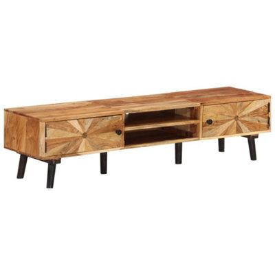 Berkfield Tv Cabinet 145X35X35 Cm Solid Acacia Wood - image 1
