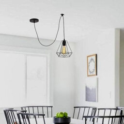 2 Pack Black Ceiling Light Wire Basket Metal Pendant Lighting Ceiling Light Shade, Ceiling Fitting Light Shade Lamp Shade - thumbnail 5