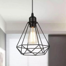 2 Pack Black Ceiling Light Wire Basket Metal Pendant Lighting Ceiling Light Shade, Ceiling Fitting Light Shade Lamp Shade - thumbnail 2