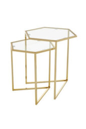 Orsina Herber Set Of 2 Gold Finish Tables - thumbnail 1