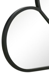 Mirroroutlet The Corde Black Metal Framed Heart Shaped Mirror 80Cm X 80Cm - thumbnail 7