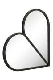 Mirroroutlet The Corde Black Metal Framed Heart Shaped Mirror 80Cm X 80Cm - thumbnail 5