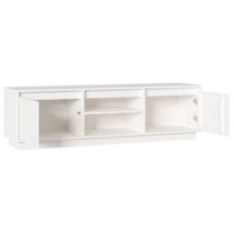 Berkfield Tv Cabinet White 140X35X40 Cm Solid Wood Pine - thumbnail 4