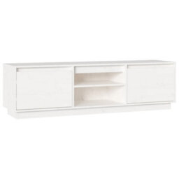 Berkfield Tv Cabinet White 140X35X40 Cm Solid Wood Pine - thumbnail 2