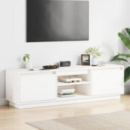 Berkfield Tv Cabinet White 140X35X40 Cm Solid Wood Pine - thumbnail 1
