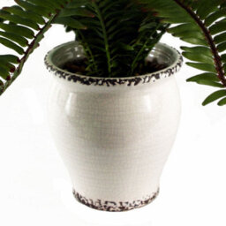 Leaf 40Cm Artificial Fern Bush In Decorative Planter - thumbnail 2