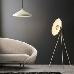 Luminosa Lighting Luminosa Milan Complete Floor Lamp, Warm White, Brushed Brass Plate - thumbnail 3