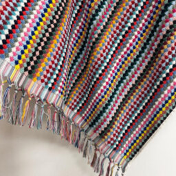 Allure Bath Fashions Multicoloured Recycled Cotton Tasselled Large Bath Sheet Towels - Set Of 2 - thumbnail 4