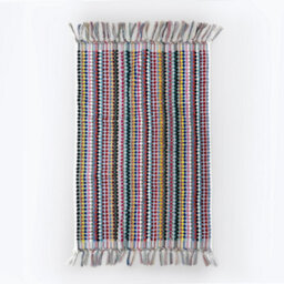 Allure Bath Fashions Multicoloured Recycled Cotton Tasselled Large Bath Sheet Towels - Set Of 2 - thumbnail 6