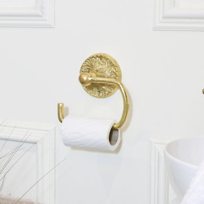 Melody Maison Luxe Gold Toilet Roll Holder 17Cm X 16Cm - image 1