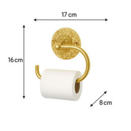 Melody Maison Luxe Gold Toilet Roll Holder 17Cm X 16Cm - thumbnail 5