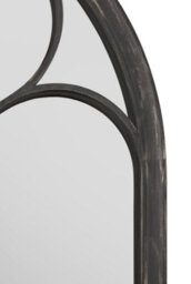 Mirroroutlet Somerley Chapel Arch Large Black Garden Mirror 150 X 81Cm - thumbnail 2