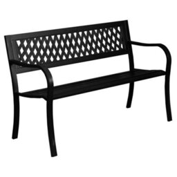 Lassic Garden Vida 3 Seater 125Cm Wide Lattice Style Steel Garden Outdoor Bench - thumbnail 8