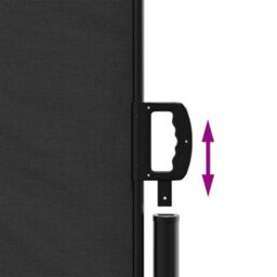 Walplus Retractable Side Awning Garden Sun Shade Canopy Gazebo For Back Door, Porch, Patio Black 160X500 Cm - thumbnail 6
