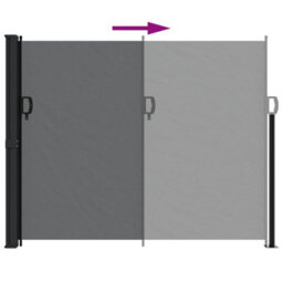 Walplus Retractable Side Awning Garden Sun Shade Canopy Gazebo For Back Door, Porch, Patio Black 160X500 Cm - thumbnail 5