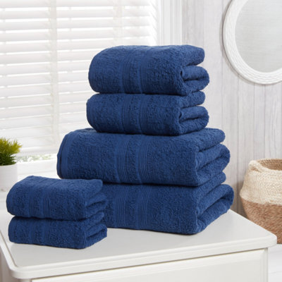Rapport Home Camden 6 Piece Towel Bale Set Pure Cotton Midnight