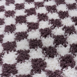 The Rugs Moodi Shaggy Purple Mosscheck Rug Runner Tartan Thick High Pile For Living Rooms, Bedrooms, Hallways, Kitchens - thumbnail 3