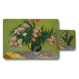 Benjamin Tate Design Van Gogh Style Flower Vase Placemats And Coasters Set - thumbnail 1