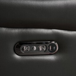 Fletcher Dark Grey Leather Power Recliner Armchair With Power Headrest, Usb Charging, Pocket Sprung Seat & Top Grain Leather - thumbnail 7