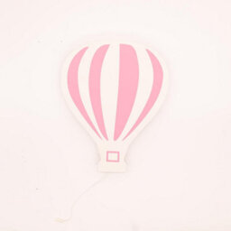 Wooden White And Pink Led Night Light Childrens Room Battery Powered Light - thumbnail 2