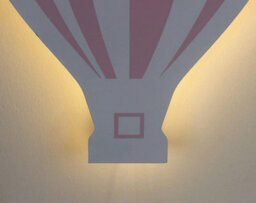 Wooden White And Pink Led Night Light Childrens Room Battery Powered Light - thumbnail 6