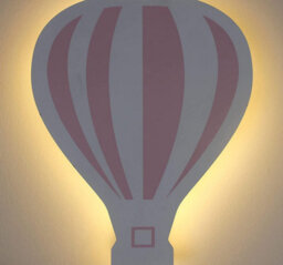 Wooden White And Pink Led Night Light Childrens Room Battery Powered Light - thumbnail 9