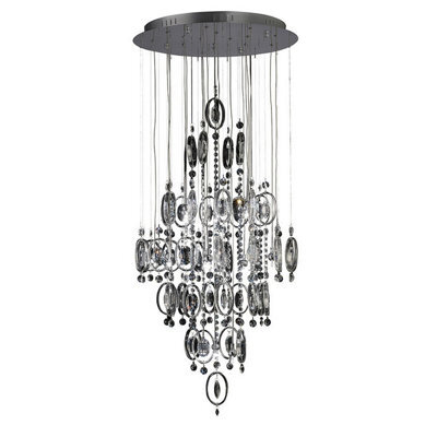 Luminosa Lighting Luminosa Solana Pendant 18 Light G4 Polished Chrome/crystal, Not Led/cfl Compatible - image 1