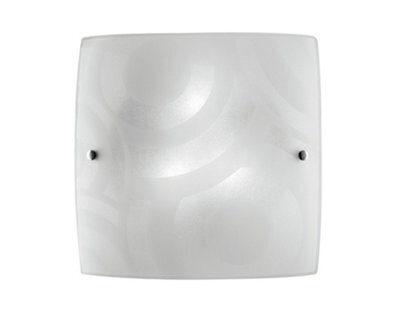 Luminosa Lighting Luminosa Miro 4 Light Patterned Glass Flush Ceiling Light White 50X50Cm - image 1