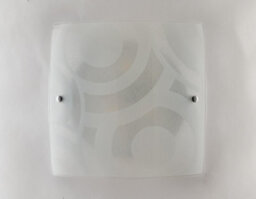 Luminosa Lighting Luminosa Miro 4 Light Patterned Glass Flush Ceiling Light White 50X50Cm - thumbnail 4