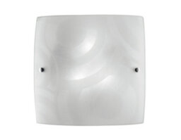 Luminosa Lighting Luminosa Miro 4 Light Patterned Glass Flush Ceiling Light White 50X50Cm - thumbnail 1