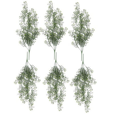 Leaf Pack Of 6 X Hanging Uv And Fire Resistant Artificial String Pearl Plant 75Cm - image 1