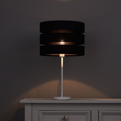 Trio Black Contemporary Cylinder Light Shade (D)28Cm - image 1