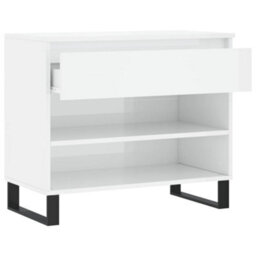 Walplus Shoe Cabinet High Gloss White 70X36X60 Cm Engineered Wood - thumbnail 6