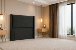 "Nexus Portofino Plush Divan, Black, 54"" Winged Hb, 2 Drawers Foot-End, Open Coil Mattress, Super King" - thumbnail 8