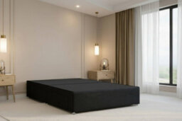 "Nexus Portofino Plush Divan, Black, 54"" Winged Hb, 2 Drawers Foot-End, Open Coil Mattress, Super King" - thumbnail 7