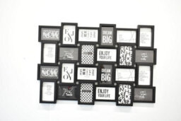 Biznest 24 Picture Multi Aperture Zig Zag Style Photo Frame For 24 Photos Holds 6X4 Home Decor, Living & Bed Room Black  Design 85.8X57 Cm - thumbnail 2
