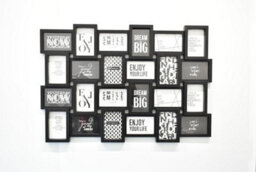 Biznest 24 Picture Multi Aperture Zig Zag Style Photo Frame For 24 Photos Holds 6X4 Home Decor, Living & Bed Room Black  Design 85.8X57 Cm - thumbnail 7