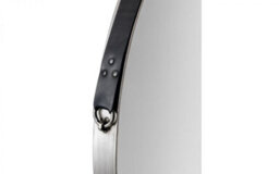 Ashfield Opera Round Pewter Mirror With A Leather Strap - thumbnail 2