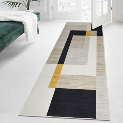 Oxford Homeware Printed Rug, Non-Slip Pets Friendly, Living Room Rugs And Hallways Runner, (Milo, 80X300Cm)