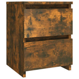 Berkfield Bedside Cabinet Smoked Oak 30X30X40 Cm Engineered Wood - thumbnail 2