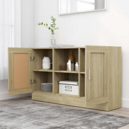 Berkfield Sideboard Sonoma Oak 120X30.5X70 Cm Engineered Wood - thumbnail 3