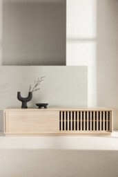 Lugo Tv Bench -  Whitewash Melamine Tv Unit -D 40 X H45 X W180Cm - thumbnail 3
