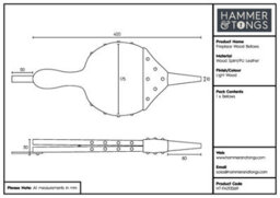 Hammer and Tongs Hammer & Tongs Fireplace Wood Bellows - Light Wood - thumbnail 7